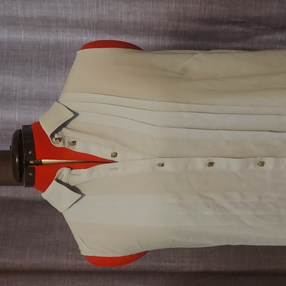 Forever 21 Womens Sleeveless Button Up Baby Blue Shirt with open back - Picture 3 of 6